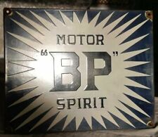 1930's Old Antique Vintage Rare BP Spirit Motor Oil Porcelain Enamel Sign Board picture