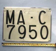 Vintage SPAIN Civilian 1970 Motorcycle License Plate tag (Malaga) picture