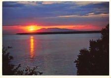 Anchorage AK, Sunset Mount Susitna Sleeping Lady Cook Inlet, Vintage Postcard picture
