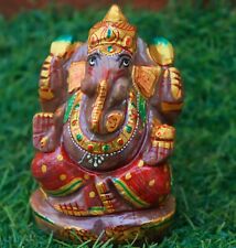 1324.00Ct Gold Art Work Jade Ganesha Statue Elephant Hindu God of Success Large picture