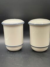 LENOX CHINASTONE For the Blue Patterns  Salt & Pepper Shakers SET of 2 EXCELLENT picture
