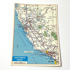 Vtg Postcard 80's California Coast Freeway System San Fran - Los Angeles Travel picture