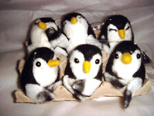 New Pin Felt Needle Felted Collectible Baby Penguins Single Pairs Egg Box of 6 picture