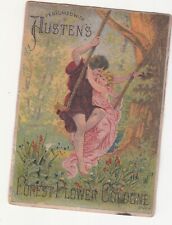 Austen's Forest Flower Cologne Couple Swing L A Conklin Brooklyn NY Card c1880s picture
