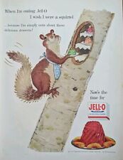 1954 vintage Jell-O print ad.  I wish I were a Squirrel 🐿️ picture