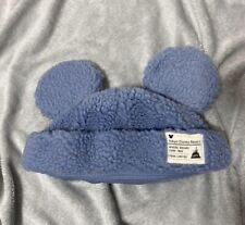 Japan Tokyo Disney Resort Ears Mickey limited Fluffy Winter Blue Cap Hat 2023 picture