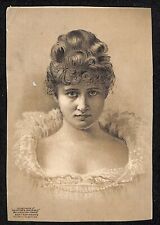 c1880's-90's Victorian Trade Card Mary Anderson - Face Powder R.M. Hunter Philly picture