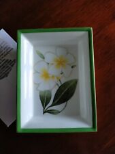 FRANGIPANI Trinket Tray Fine Bone China Hand Painted 13.5x10cm VGC  As New  picture