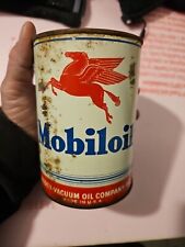 Vintage Mobiloil Aero Red Brand Motor Oil Can 1qt picture