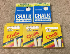 Vintage White Chalk Non - Toxic 5 Boxes Creston & Merrigold Press picture