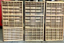 LOT OF 3 HAMILTON Wood Oak Printers  Drawer Letterpress Type Set Case Shadow Box picture