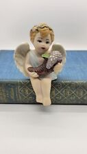 Vintage FOUR SEASONS CHERUB By Homco porcelain Shelf angel figurine  picture