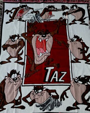 Vintage 1996 Warner Bros Throw Blanket 46x60  Taz Made In USA Tasmanian Devil picture