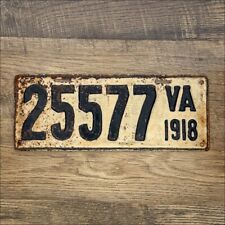 VIRGINIA 1918 License Plate - 25577 - Original base, touched up numbers picture