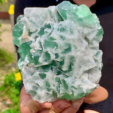 1.97LB NATURAL BLUE FLUORITE Quartz CrystalCluster Mineral Specimen picture