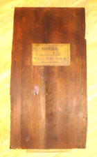 Antique 1880's Gilbert Hyena Parlor Kitchen Clock Case Back Panel w/ Paper Label picture