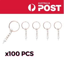 100pcs Silver 25mm Split Ring Keychain With Eyescrew Included Australian Stock picture