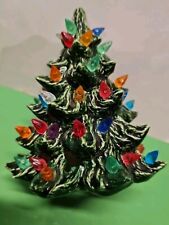 VINTAGE CERAMIC MOLD SMALL CHRISTMAS TREE ~ GREEN  5.5