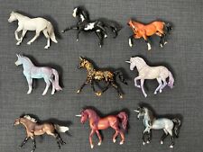 Breyer Mini Horse Unicorns Lot of 9 Horses Toy Variety White Purple Gold Black picture