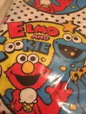 Vintage Sesame Street Elmo Cookie Monster Paper Tablecloth  JIM HENSON 54X88 NIP picture