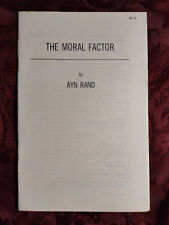 RARE Ayn Rand Objectivist Pamphlet The Moral Factor picture