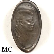 1904 Teddy Roosevelt Prez Campaign Flat Indian Head Penny’s Elongated Penny. ￼ picture
