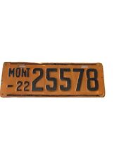 MONTANA STATE License Plate 1922 picture