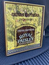 Vintage Chivas Brothers Royal Paisley Scotch Whisky Bar Mirror picture