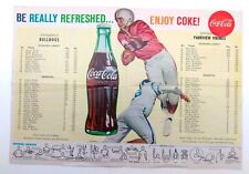 Rare 1959 COCA COLA Ad FOOTBALL ROSTER SPRINGDALE BULLDOGS-VS-PARKVIEW VIKINGS  picture