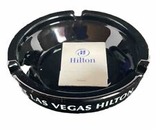 1970s Las Vegas Hilton Hotel Ashtray And Matchbook CASINO Black VINTAGE picture