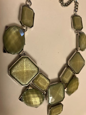 VINTAGE ESTATE  chunky signed ny green bead choker  necklace picture
