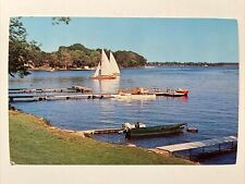 Vintage Postcard Sailboat On Lake. Printed By Dexter Press West Nyack, New York. picture