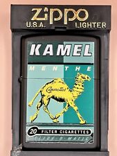 Vintage 1997 Kamel Menthe Black Matte Zippo Lighter New Camel picture