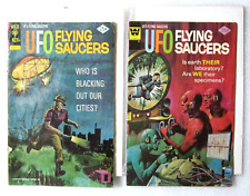 LOT OF 2 UFO FLYING SAUCERS #8 #9 - 1975 GOLD KEY & WHITMAN COMICS - BOARDED picture