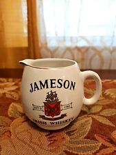 Vintage Jameson Irish Whiskey  cream ceramic pitcher barware / bar decor  RARE picture