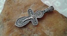 VINTAGE STERLING SILVER 925 ORTHODOX SWORD-SHAPED CRUCIFIX 