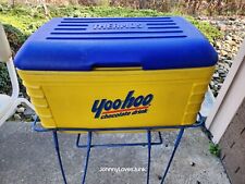 Vintage YooHoo Chocolate Drink Thermos 50 Qt.Yellow Blue Cooler w/ Stand picture