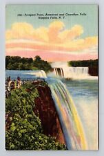 Niagara Falls NY-New York, Colorful Falls, Prospect Point, Vintage Postcard picture