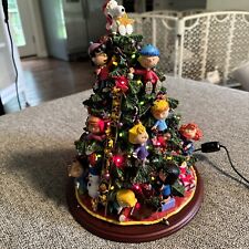 Danbury Mint The Peanuts Christmas Tree Lights Up Charlie Brown Snoopy Woodstock picture