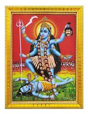 Kali Maa Photo Frame With Laminated Poster For Puja Room Temple Worship picture
