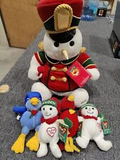 Vintage Snowden Plush Snowman Musical Marching Band Christmas 1999 Lot  picture
