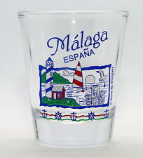MALAGA SPAIN NAUTICAL SCENE SHOT GLASS SHOTGLASS picture