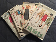 VINTAGE Simplicity Skirt Patterns early 60s, lot of 4, see detailed description picture