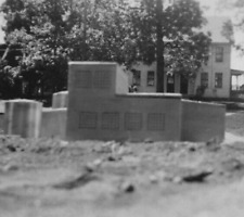 4W Photograph Close Up POV Small Model Home On Empty Neighborhood Lot 1940's  picture
