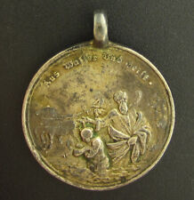 Antique John the Baptist Medal Religious Catholic German Of Water and Spirit picture