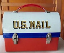 Vintage metal tin Dome U.S Mail Mr. ZIP lunchbox lunch box rare version variant picture