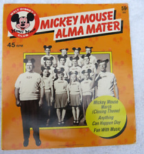 Mickey Mouse Alma Mater- Mouse Club Songs 45RPM Vinyl Walt Disney’s Club picture