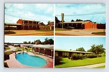 Postcard Louisiana Lake Charles LA Chateau Highway Motel 1960s Unposted Chrome picture