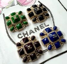 SET 4 CHANEL Vintage large Button charm zipper pull Buttons Replacemen 36x36 mm picture