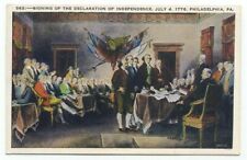 Signing Of The Declaration Of Independence Philadelphia Pennsylvania Postcard picture